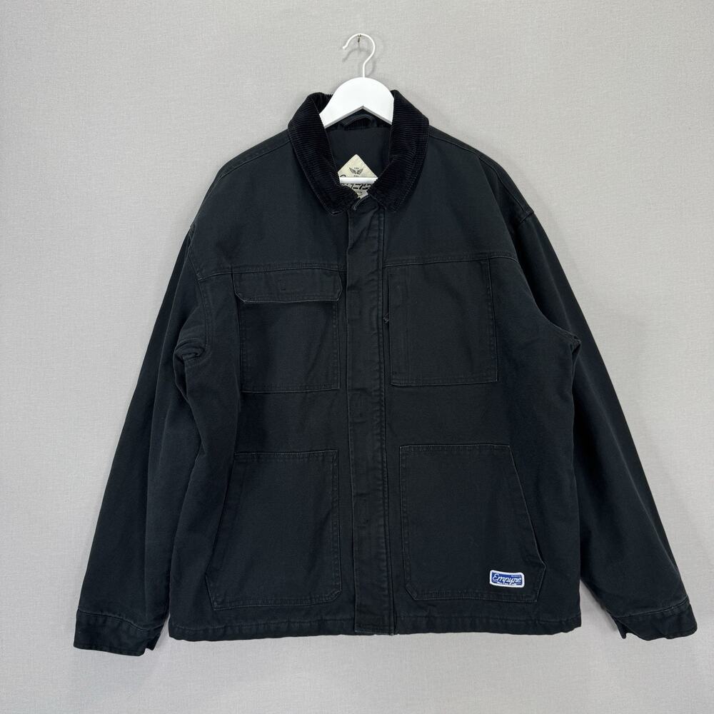 Empyre Grind Chore Canvas Jacket Mens XXL Black Chore Barn‎ Coat Quilted Lining